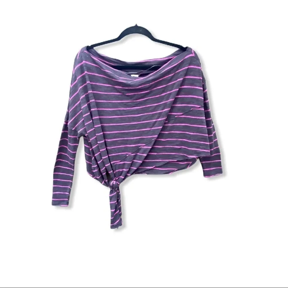 Free People Love Lane‎ Striped One Shoulder Top